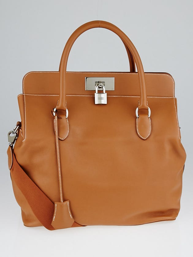 Hermes 33cm Gold Swift Leather Toolbox Bag