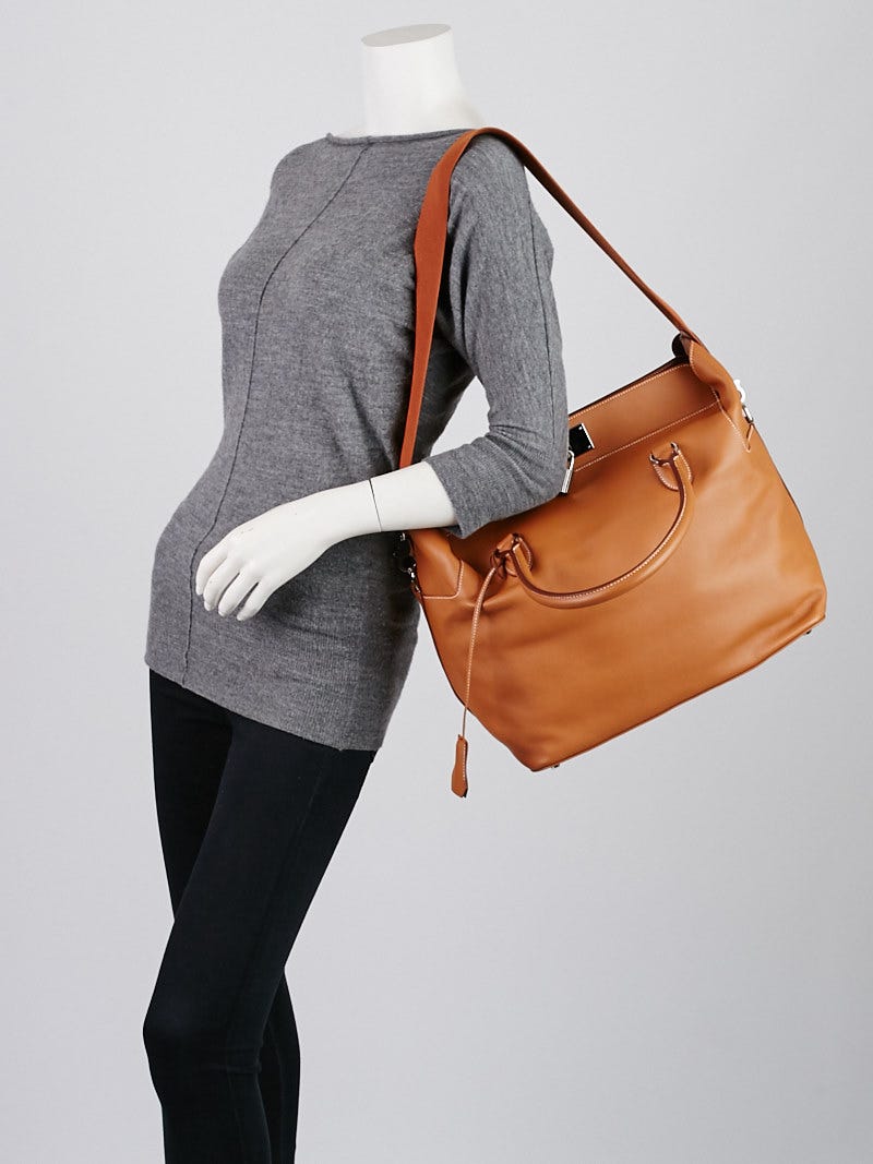 Hermes 33cm Gold Swift Leather Toolbox Bag | Yoogi's Closet