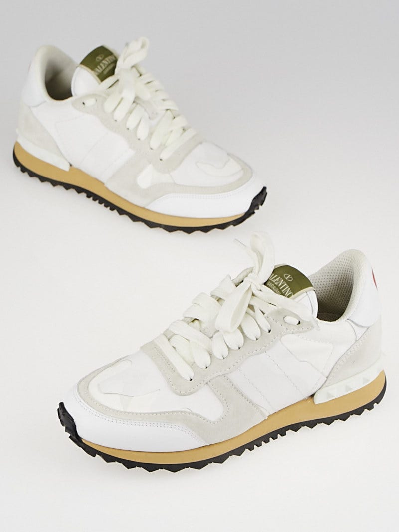 Valentino white rockrunner hot sale