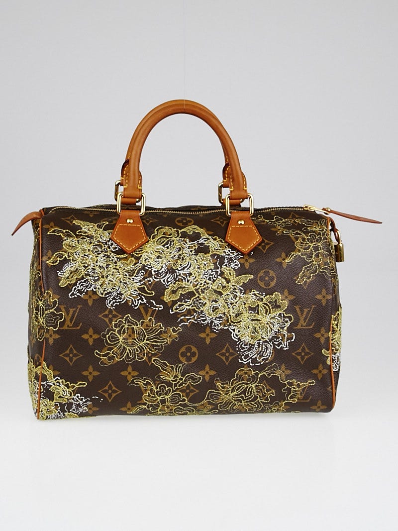 Louis Vuitton Limited Edition Gold Monogram Canvas Dentelle Speedy