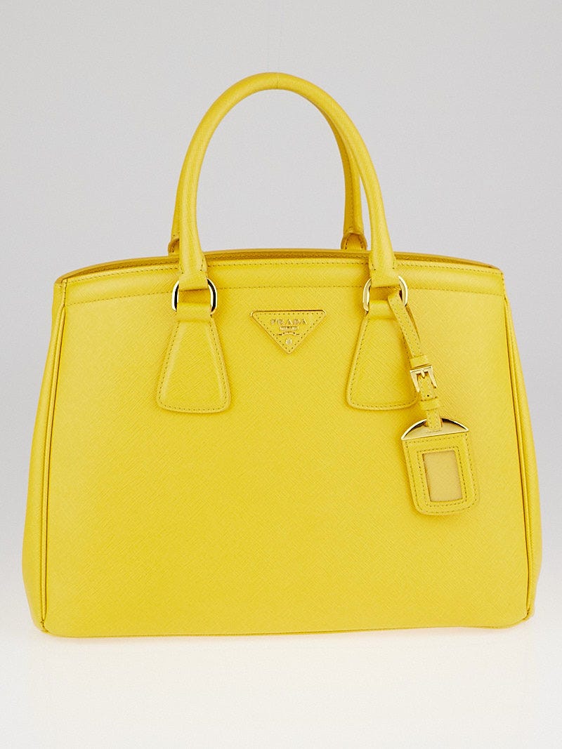 Sunny Yellow Prada Galleria Saffiano Leather Mini Bag