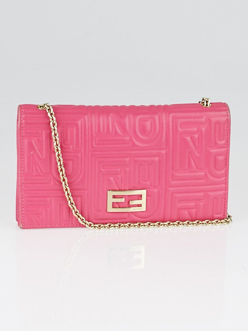 Fendi pink clutch online