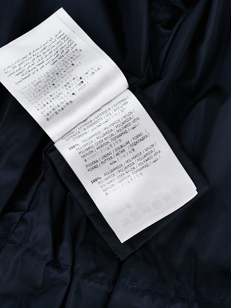 Moncler Navy Blue Nylon Limbert Rain Jacket Size 3/L