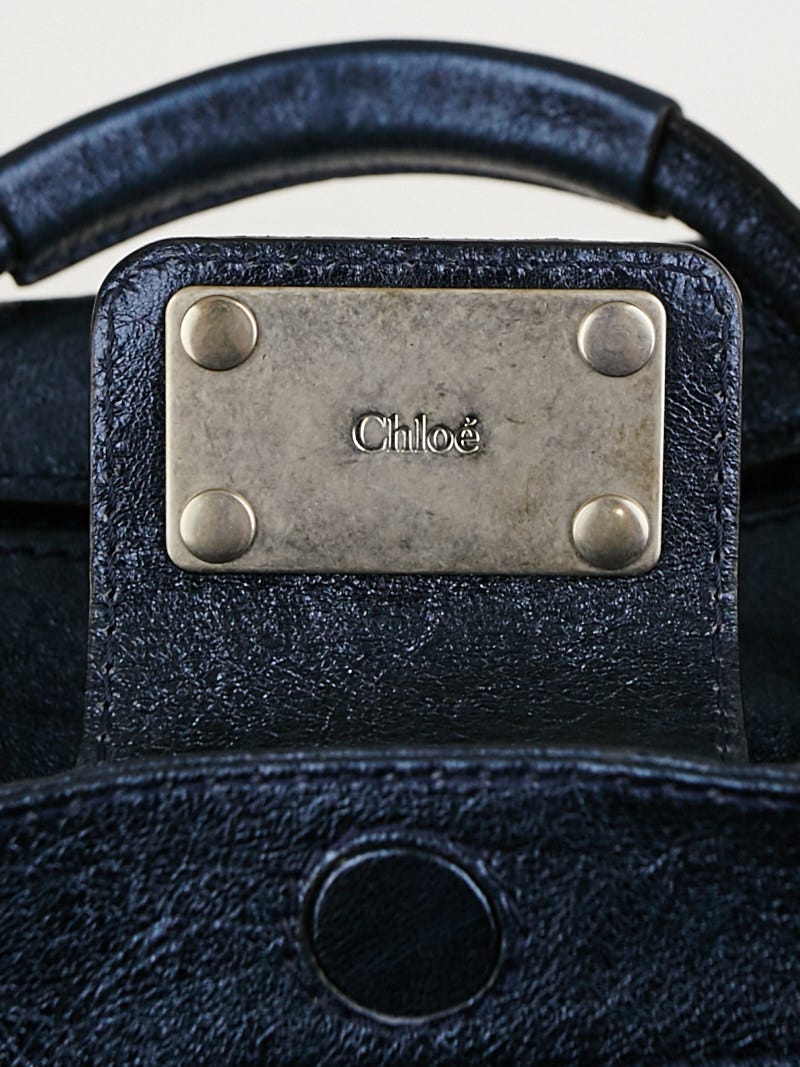 正規店仕入れの Chloe Closet Yoogi's | Bag Tote Paddington Leather Blue Metallic バッグ