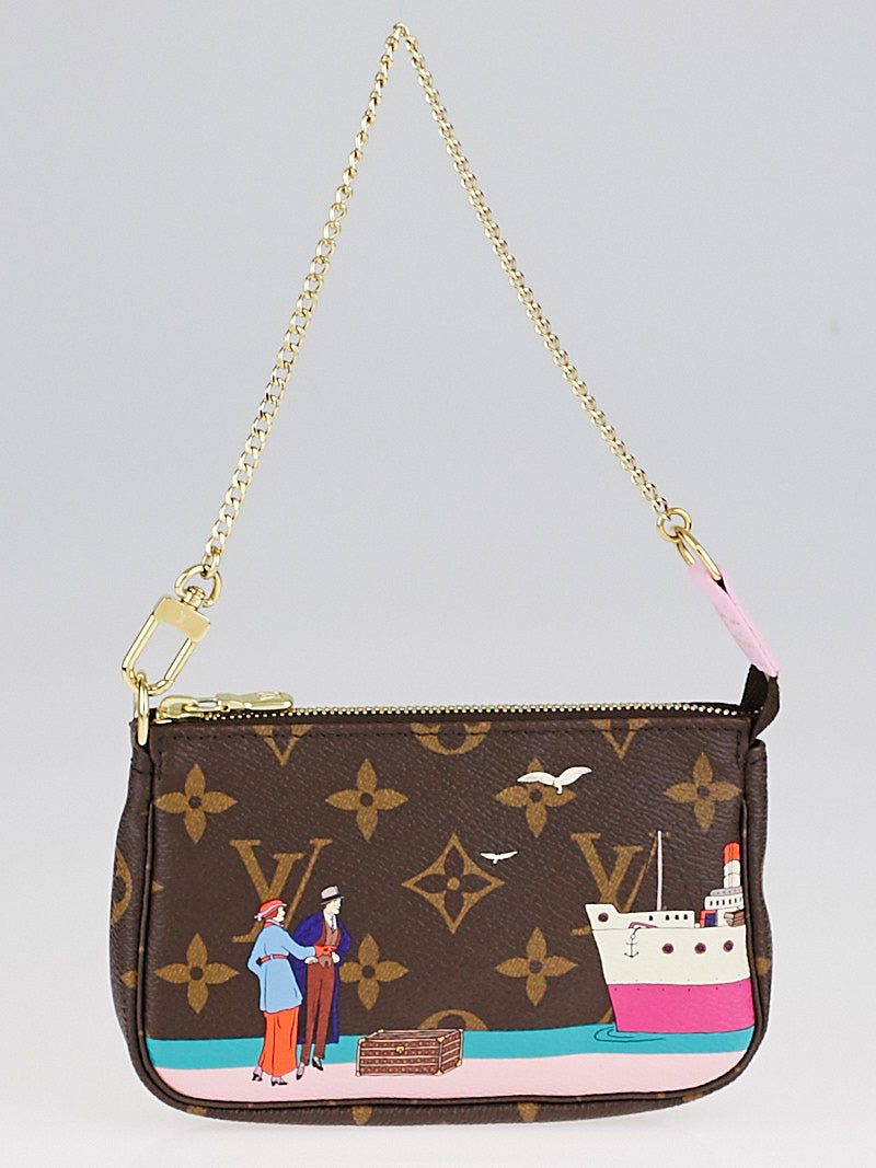Louis Vuitton Limited Edition Monogram Canvas Illustre Transatlantic Mini Accessories Pochette Bag