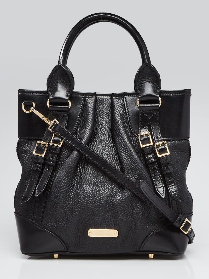 Burberry pebbled leather tote clearance