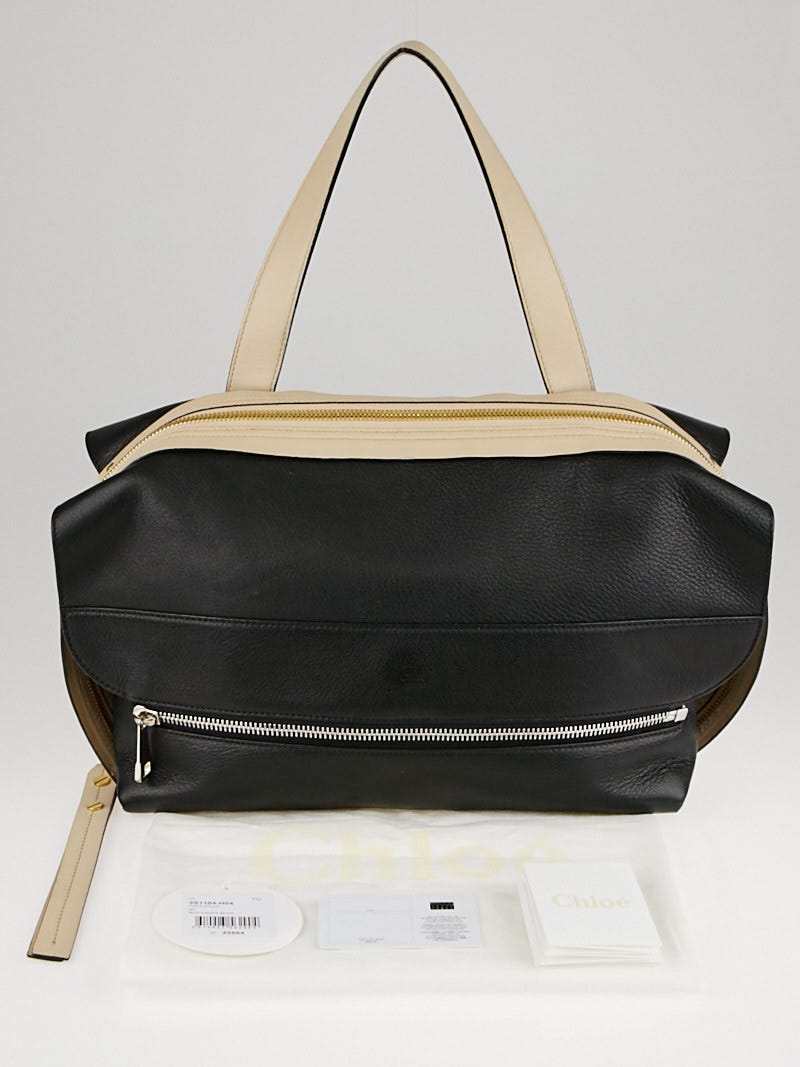 Chloe Cream Leather Quitled Bay Bag | Yoogi's Closet