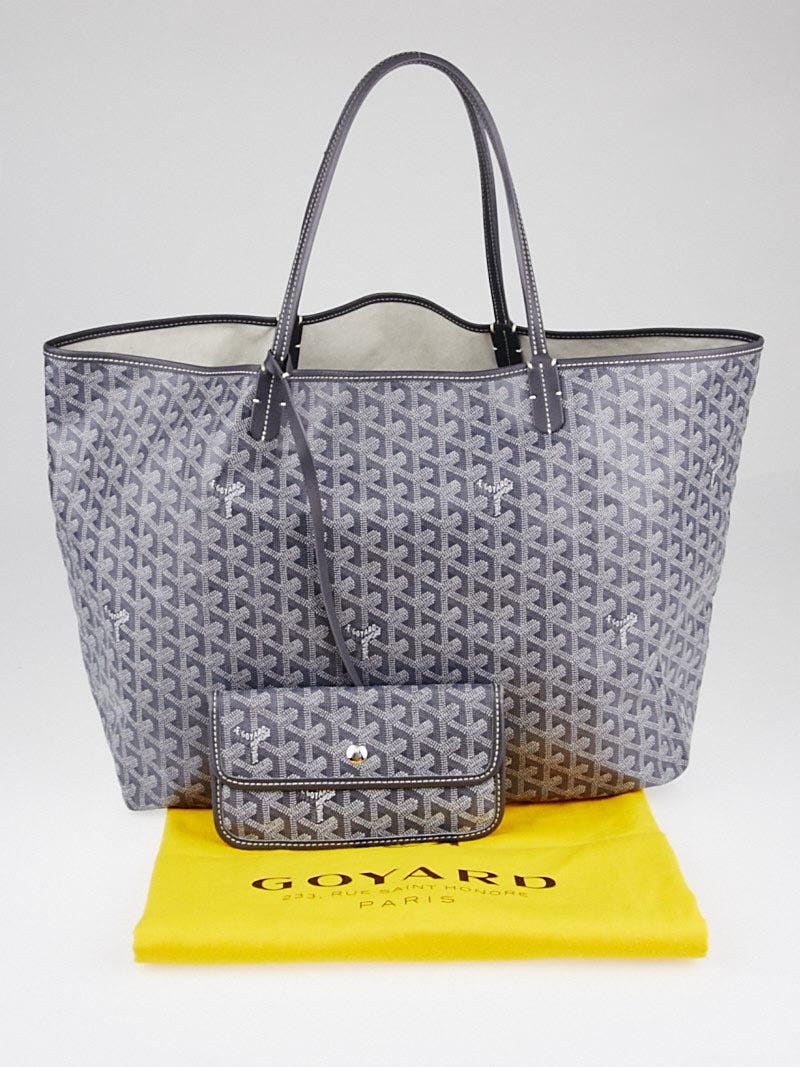 Goyard Grey Chevron Print Coated Canvas St. Louis GM Tote Bag