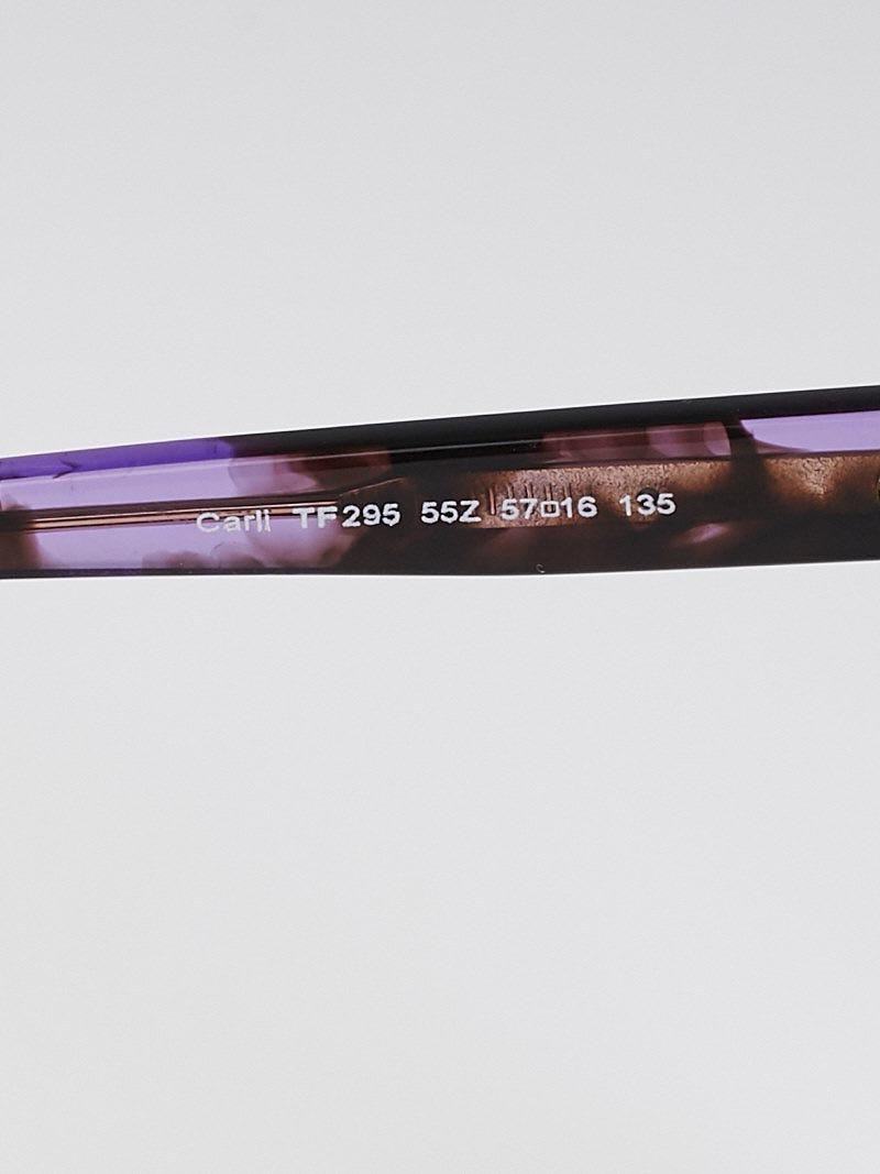 Tom Ford Violet Havana Frame Gradient Tint Carli Sunglasses  display picture 1