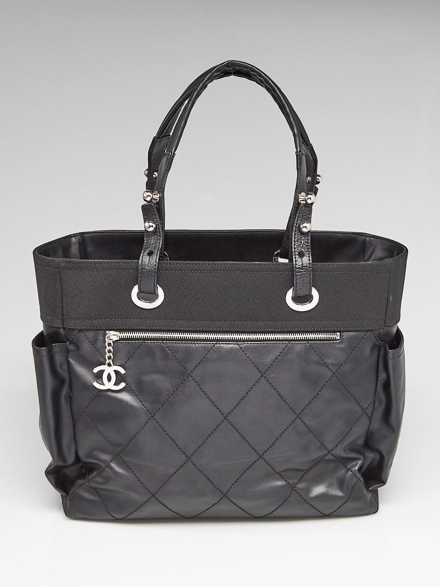 Chanel Black Quilted Coated Canvas Paris Biarritz Grand Shopping Tote Bag -  Yoogi's Closet