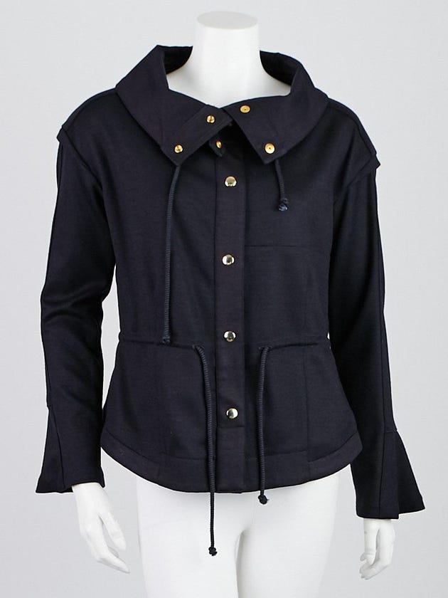 Chloe Navy Blue Wool Blend Jacket Size 4/36