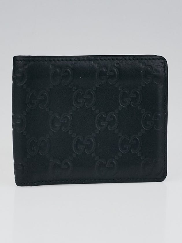 Gucci Black Guccissima Leather Bifold Wallet