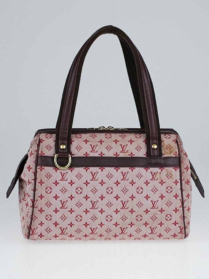 Louis Vuitton Cherry Red Mini Lin Canvas Josephine GM Bag - Yoogi's Closet