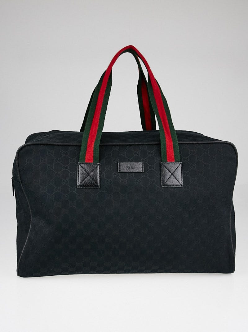 Gucci Black GG Canvas Large Collapsible Carry-On Duffel Bag