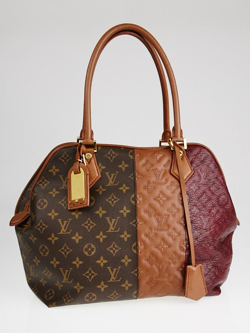 Louis Vuitton Limited Edition Bordeaux Monogram Blocks Zipped Tote Bag