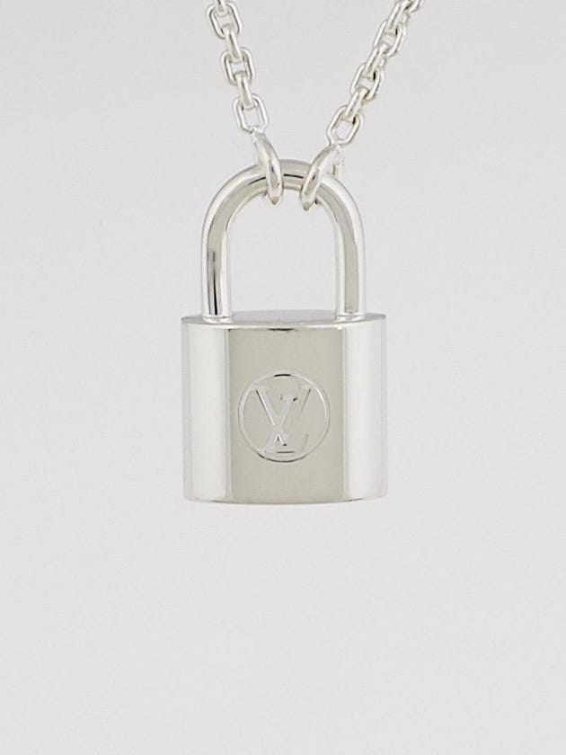 Louis Vuitton Sterling Silver Lockit Necklace