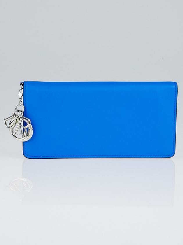 Christian Dior Blue/Pink Smooth Leather Diorisssimo Wallet