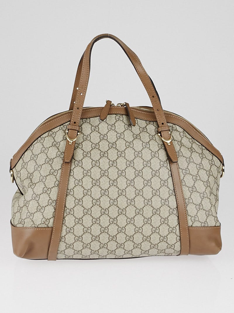 Gucci Beige/Ebony GG Coated Canvas Flat Messenger Bag - Yoogi's Closet