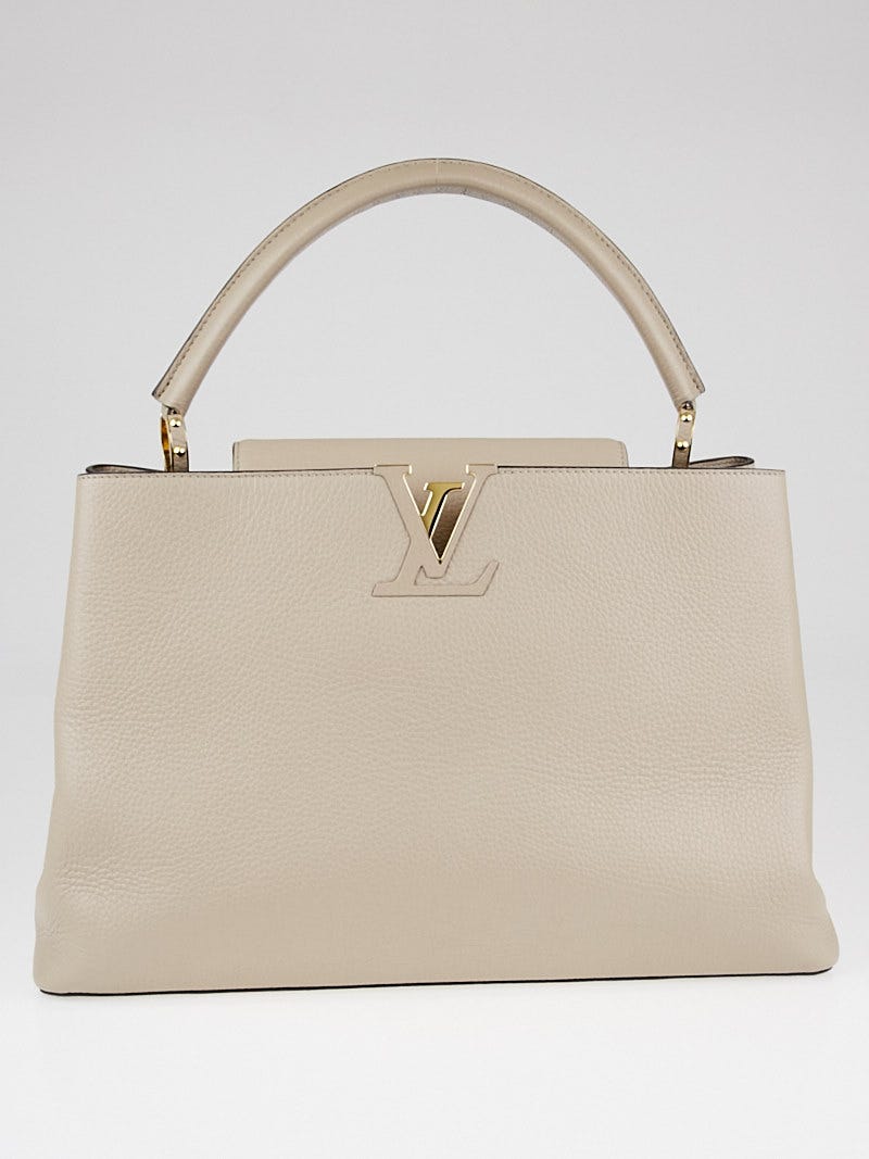 Louis Vuitton Capucines Bag Metal Floral Edge Taurillon Leather