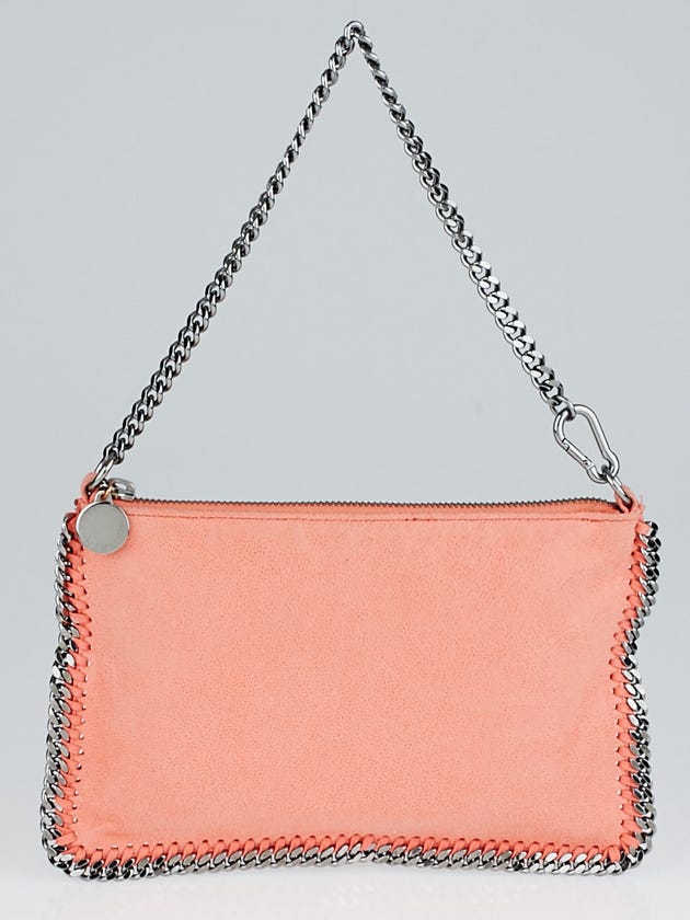 Stella McCartney Coral Shaggy Deer Faux-Leather Falabella Small Purse Bag