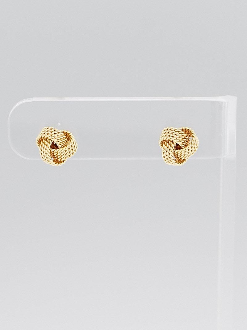 Tiffany gold knot earrings clearance