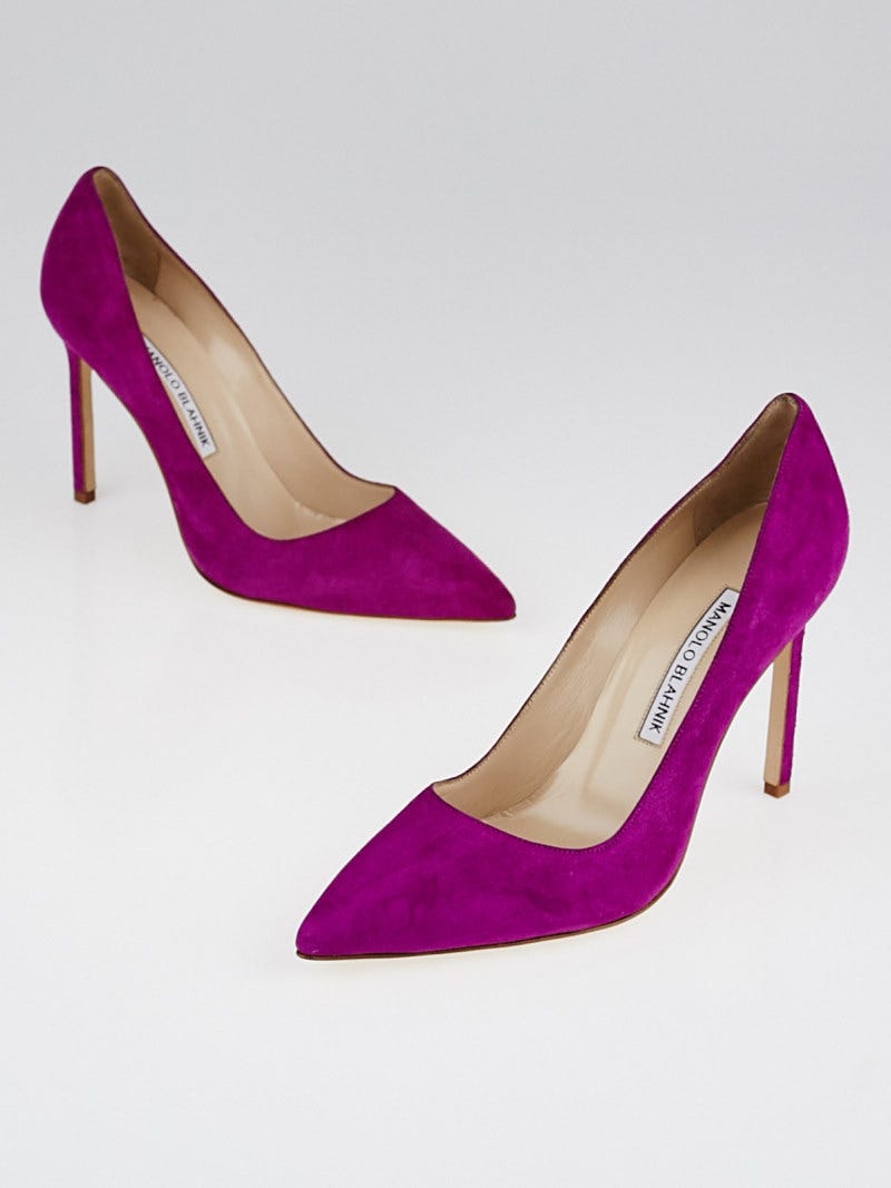 Fuchsia suede pumps hotsell