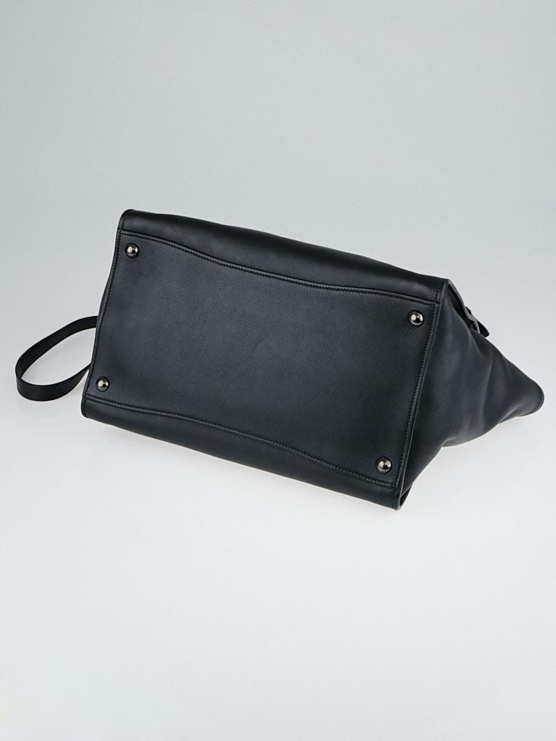 ディズニープリンセスのベビーグッズも大集合 Prada Black City Calf Leather Twin Pocket Double Handle Tote バッグ