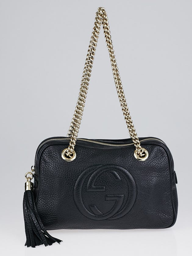 Gucci Pebbled Leather Soho Disco Chain Shoulder Bag