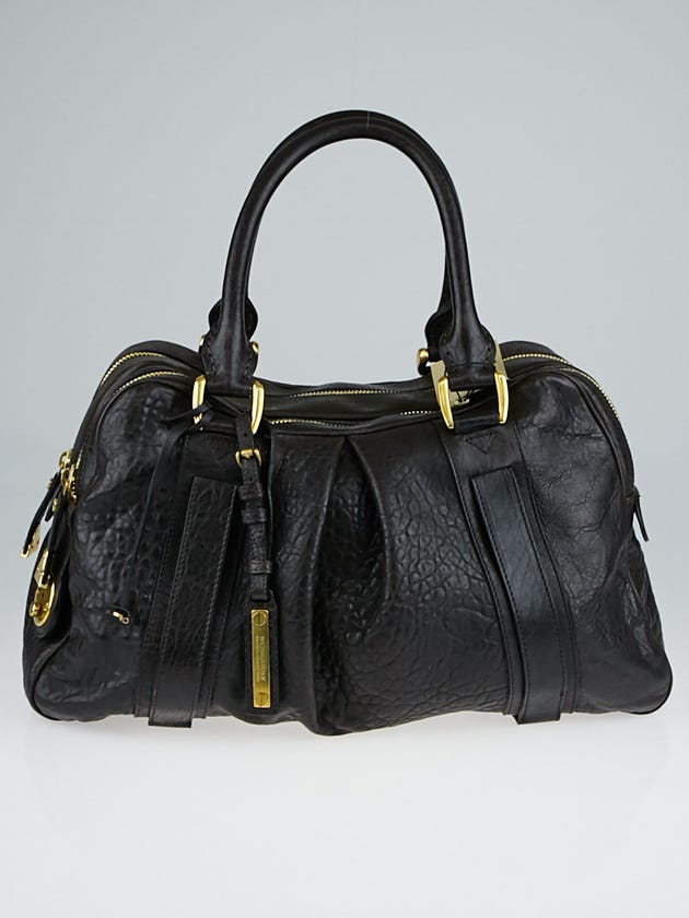 Burberry Prorsum Brown Grained Leather Knight Bag