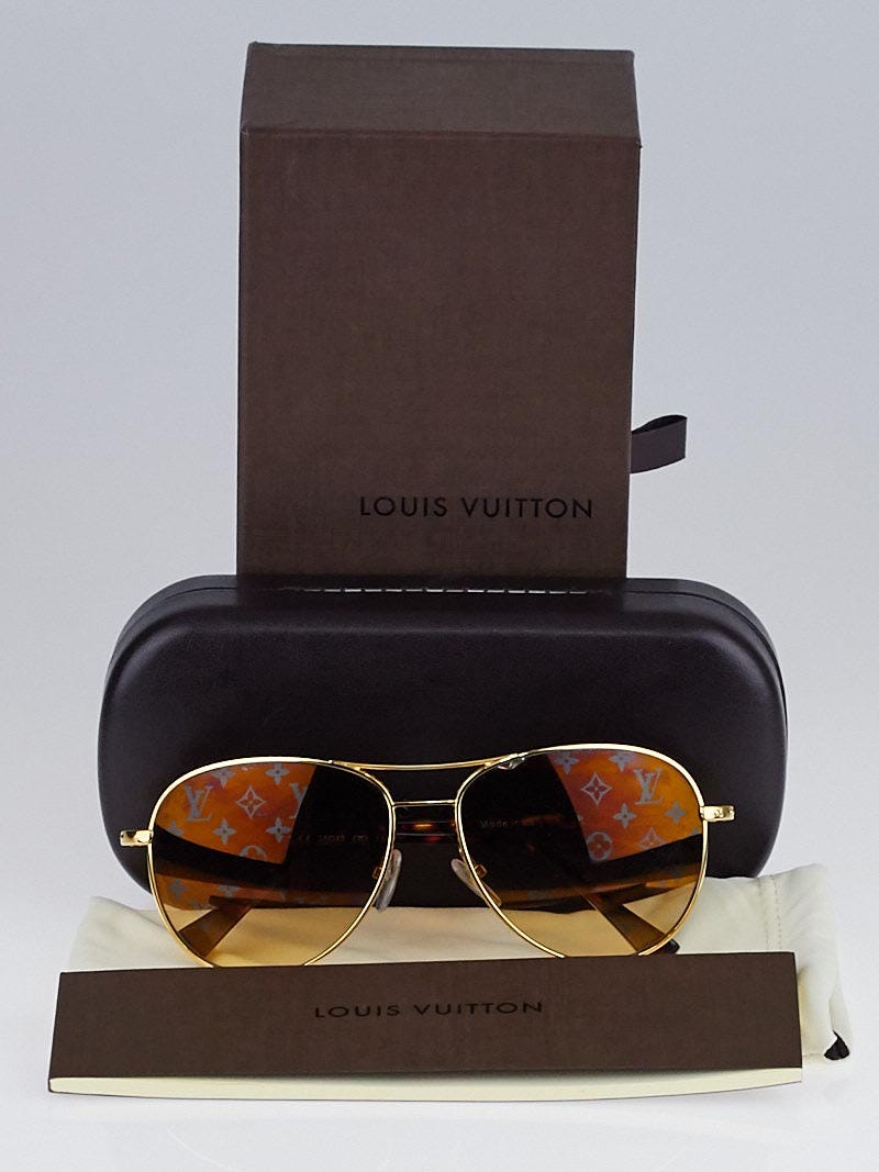 Louis Vuitton Havana Brown/Brown Gradient Z0164U Conspiration Pilote  Aviator Sunglasses Louis Vuitton