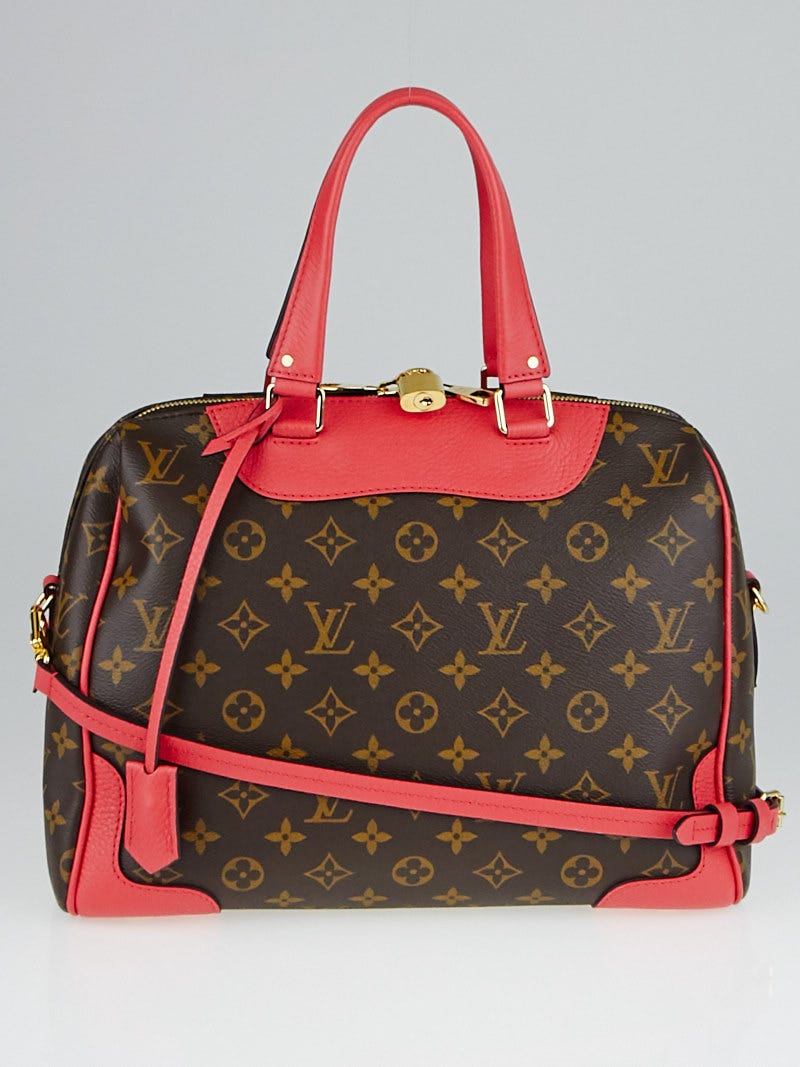 Louis Vuitton Poppy Leather and Monogram Canvas Retiro NM Bag