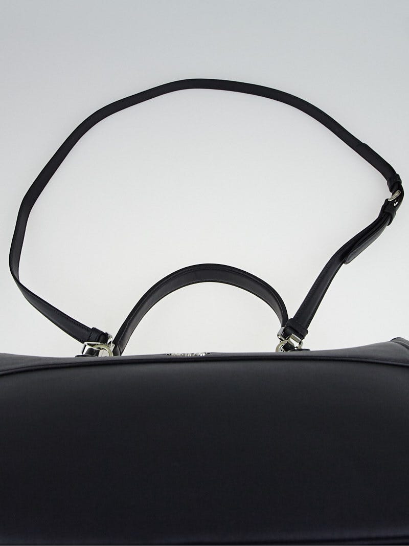 Prada Black City Calf Leather Large Flap Satchel Bag BN2790