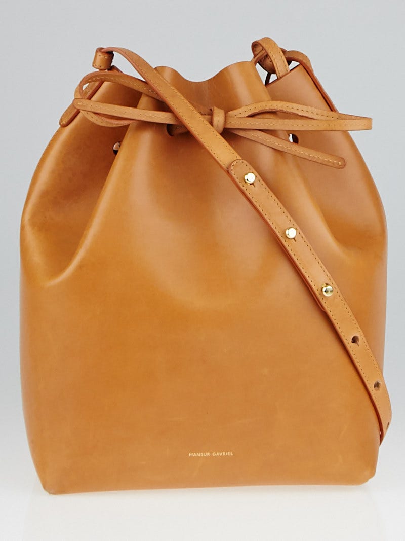 Mansur Gavriel Cammello/Rosa Vegetable Tanned Leather Bucket Bag