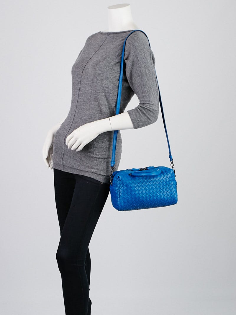 Bottega Veneta Peacock Intrecciato Woven Nappa Leather Mini Top