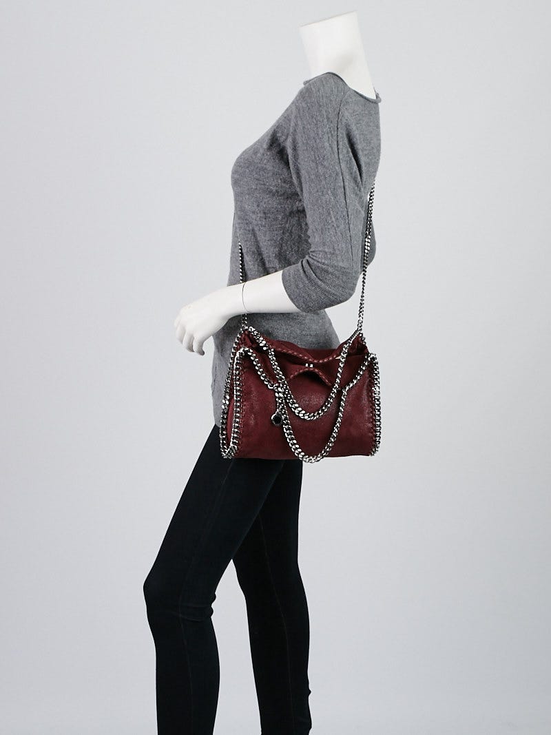 ハンドバッグ Stella Mccartney Grape Shaggy Deer Mini Falabella Handbag Women Black Falabella Tiny Tote Bag | Stella McCartney US