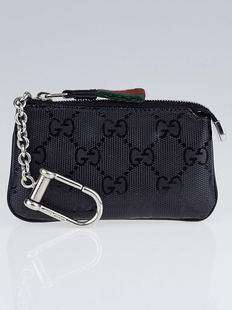 Gucci Black Imprime Key and Change Holder