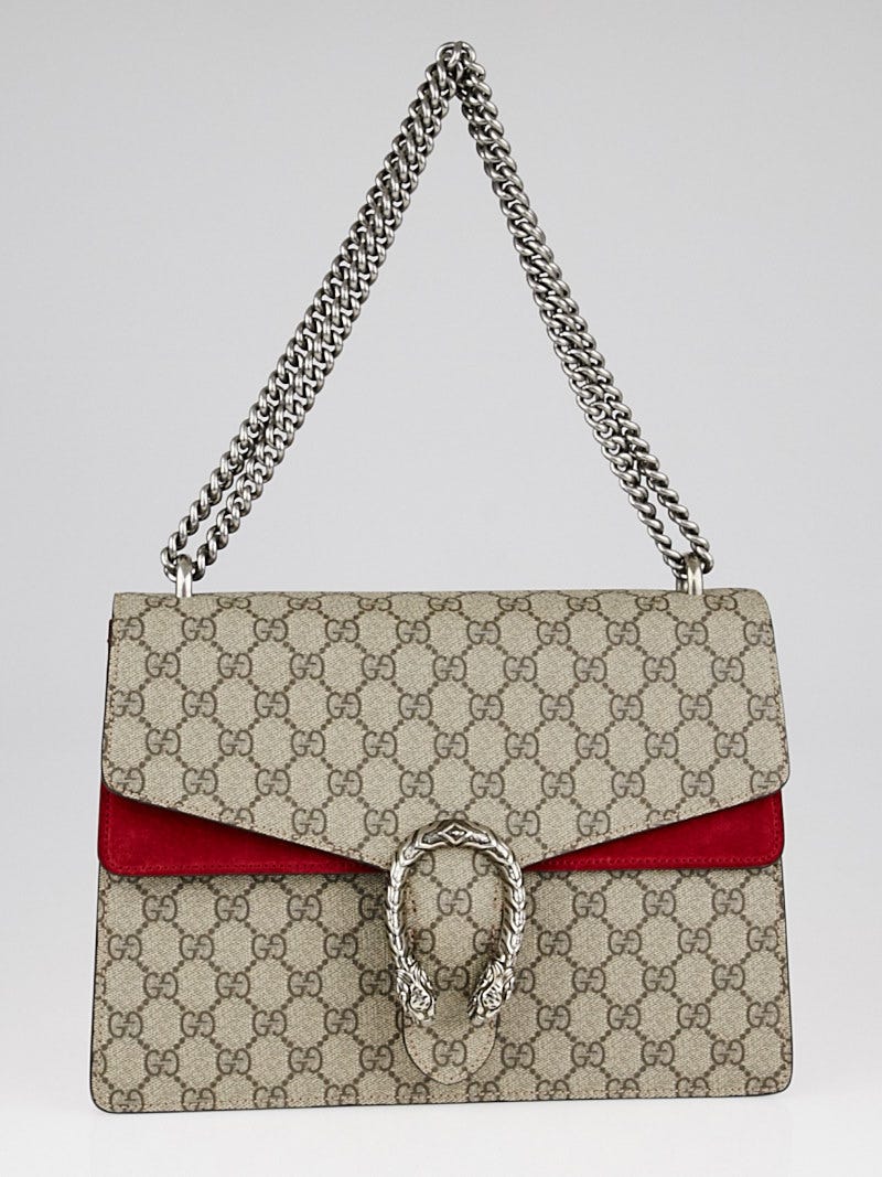 Gucci Beige/Ebony GG Supreme Dionysus Medium Shoulder Bag