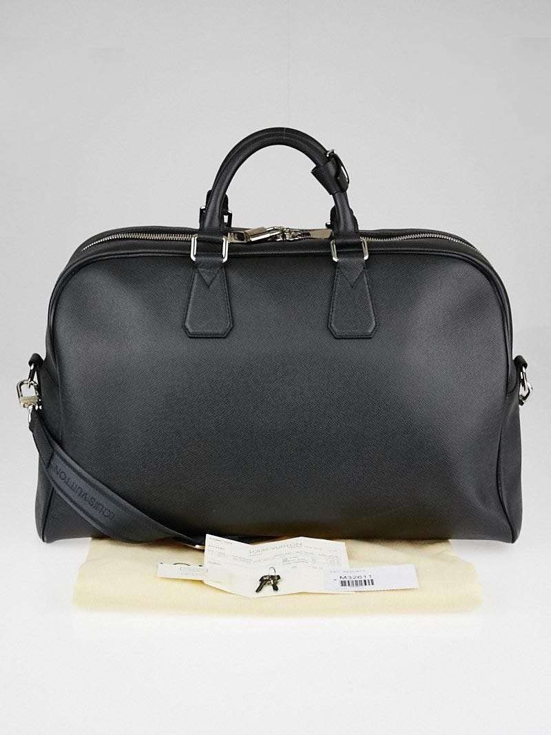LOUIS VUITTON - LV Boston Bag Kendall GM Ardoise Black Taiga Leather - RARE