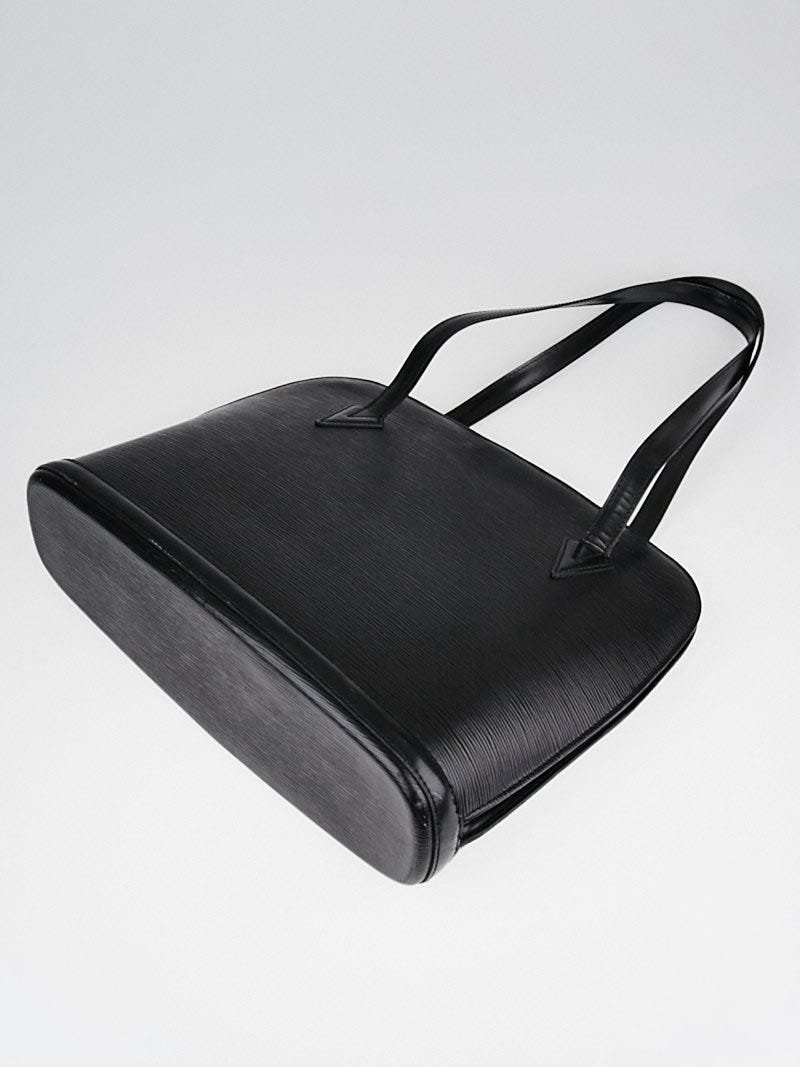 vuitton black epi leather lussac tote bag