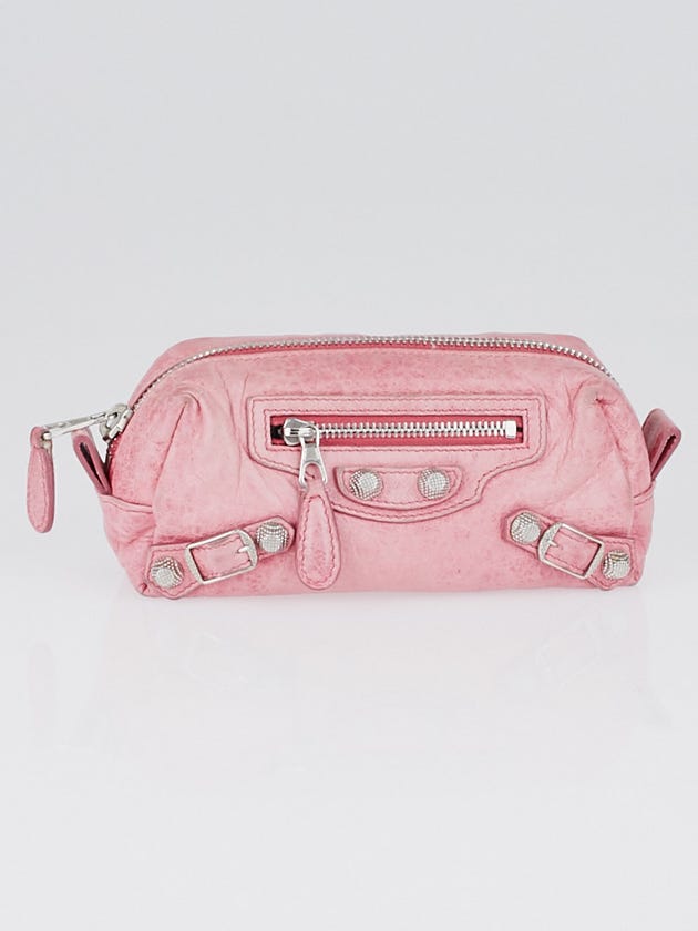 Balenciaga Sorbet Lambskin Leather Giant 12 Pencil Case S