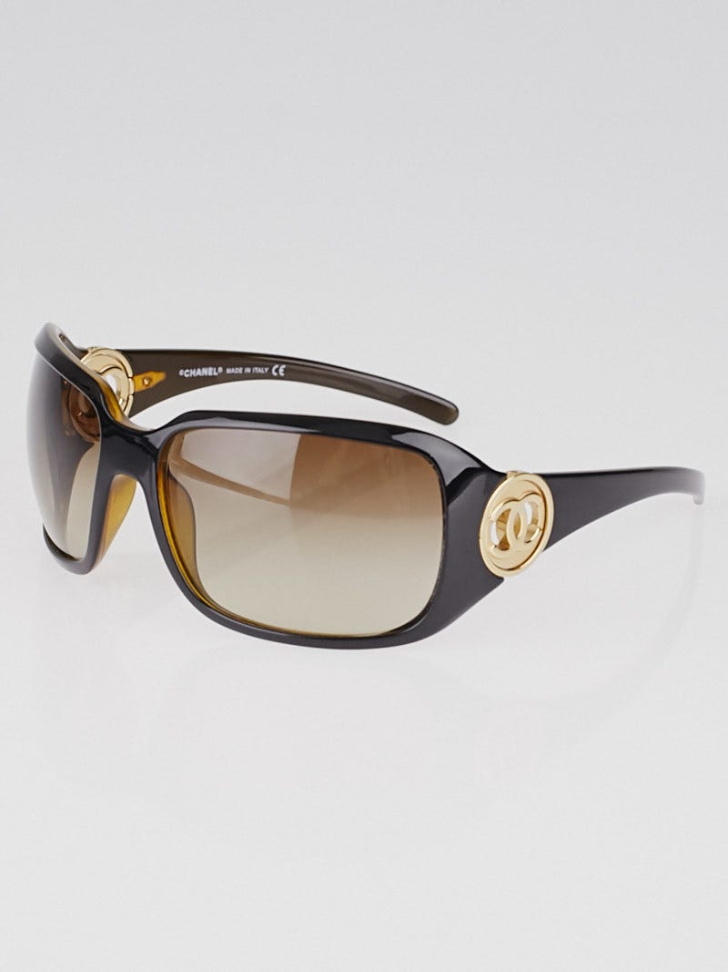 Chanel Black Frame Gradient Tint CC Logo Sunglasses- 6023