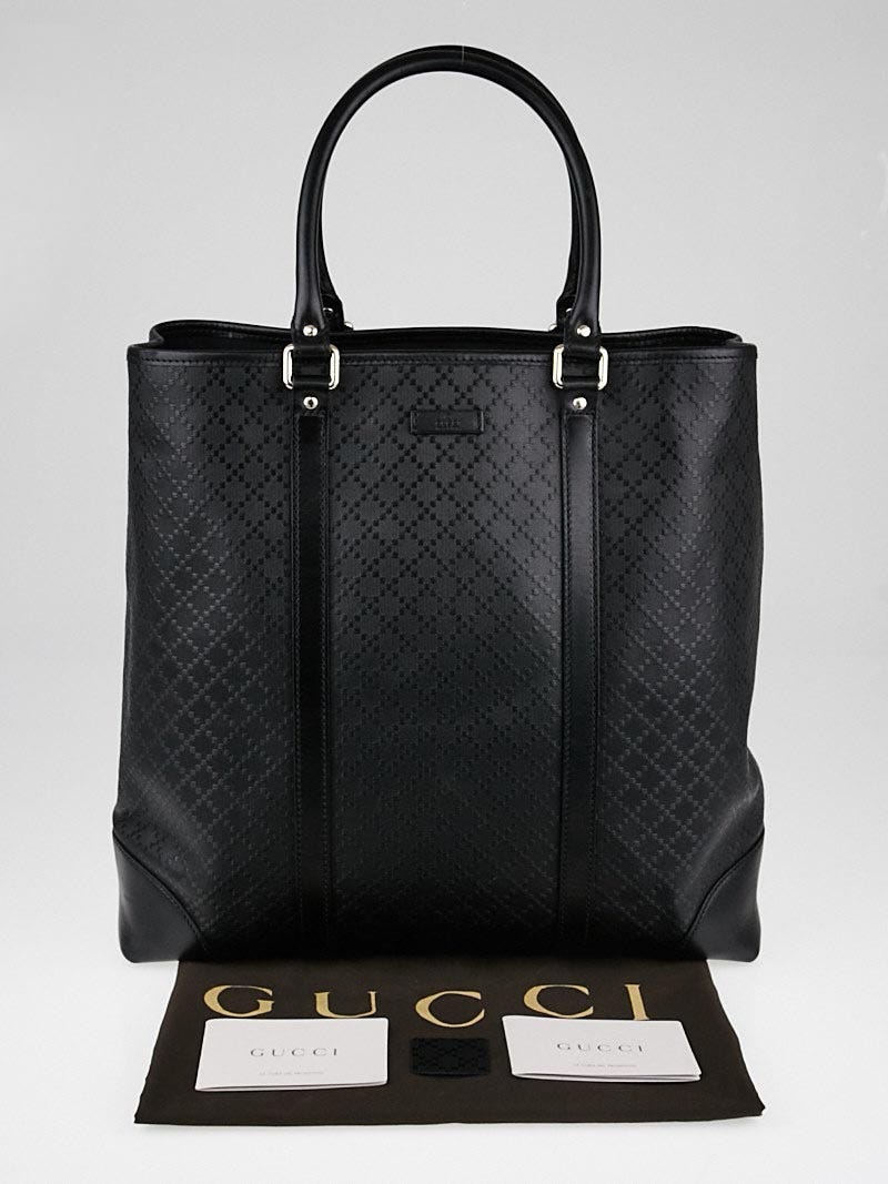 Gucci Black Diamante Coated Canvas Tote Bag | Yoogi's Closet