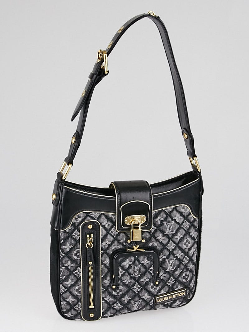 Louis Vuitton Limited Edition Black Quilted Monogram Denim Musette Bag -  Yoogi's Closet