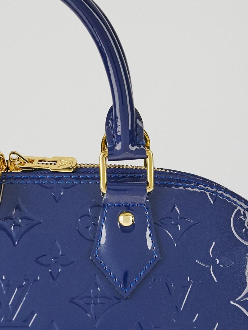 Louis Vuitton Blue Lagon Monogram Vernis Alma PM Bag - Yoogi's Closet