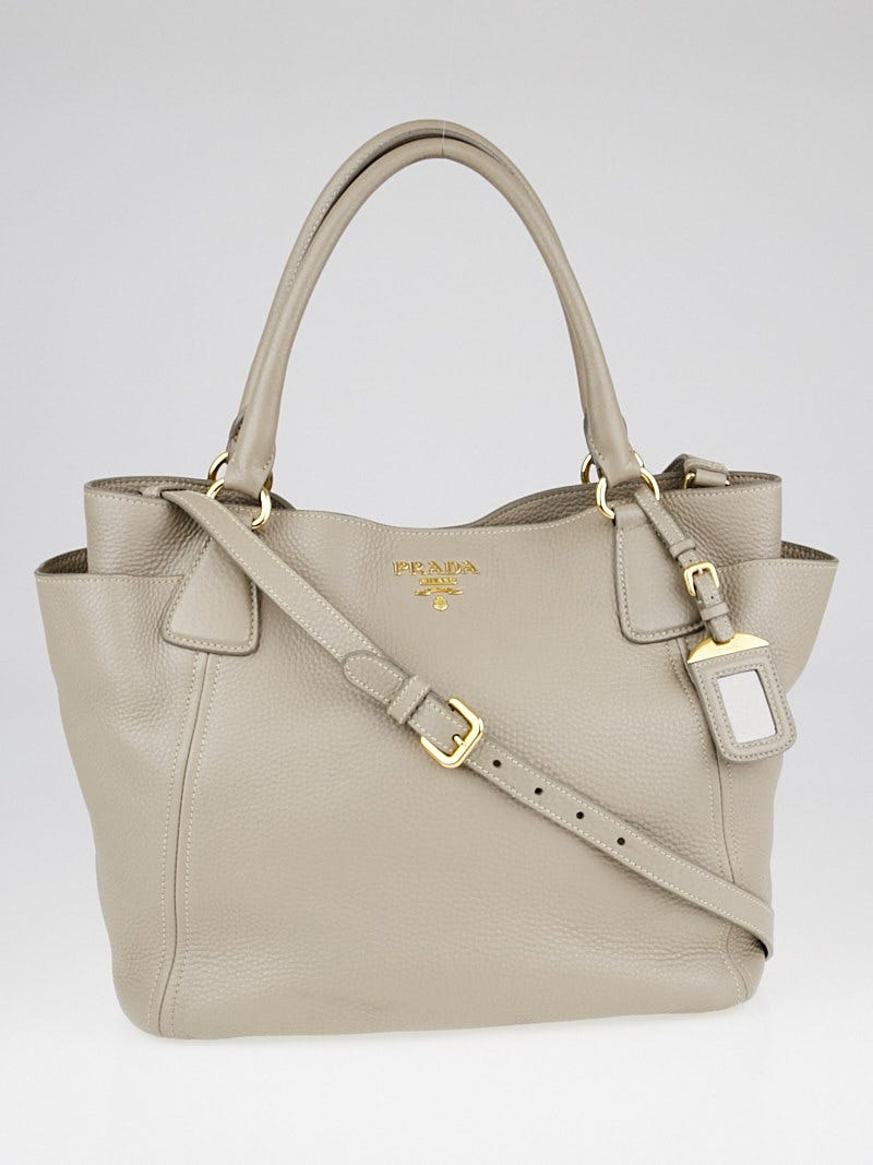Prada vitello daino side pocket clearance tote