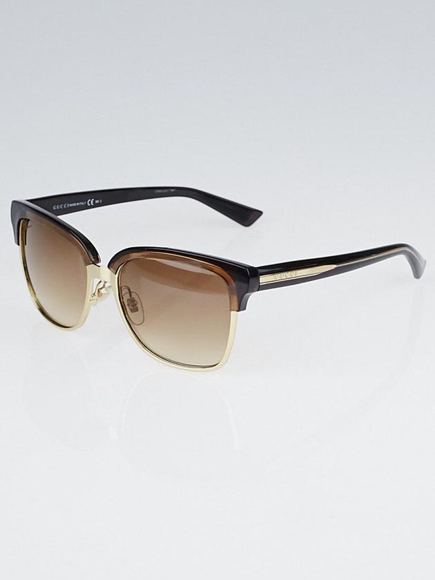 Gucci Brown/Goldtone Frame Gradient Tint Sunglasses-4246/S