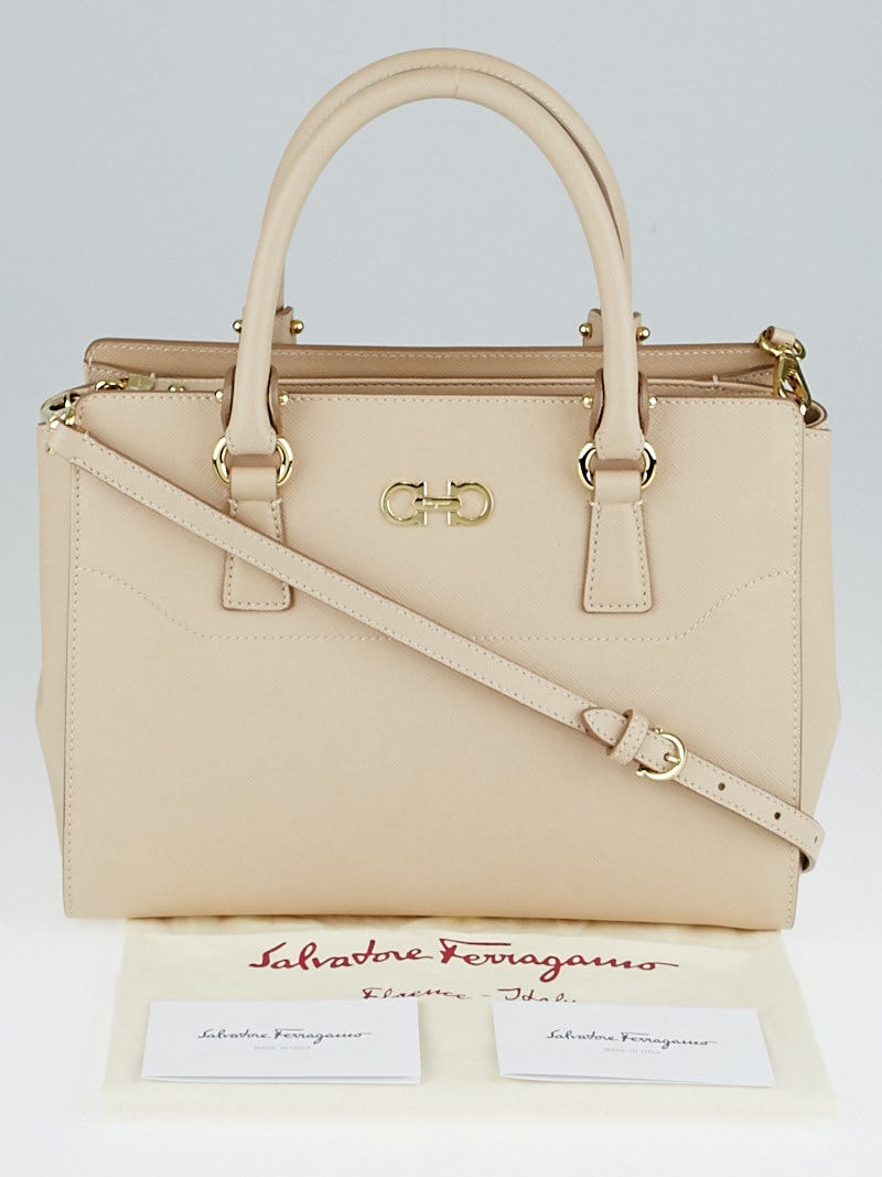 Salvatore Ferragamo Macaron Saffiano Leather Beky Bag | Yoogi's Closet