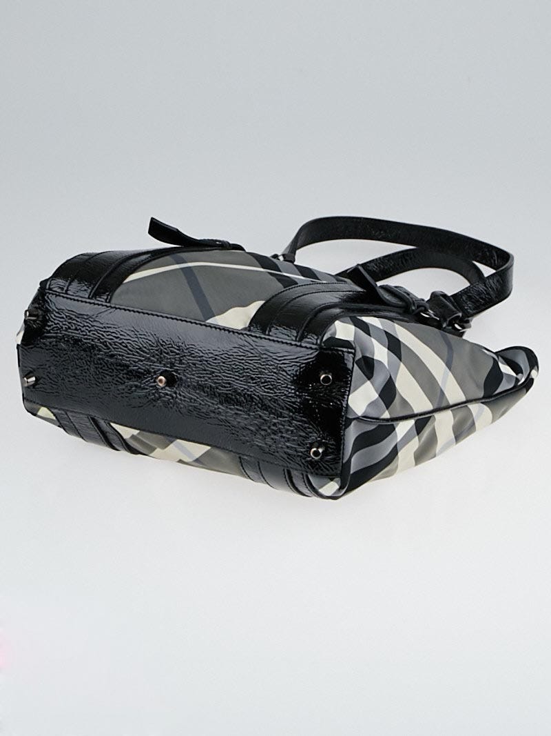 ●日本正規品● Check Beat Black Burberry Nylon Yoogi's | Bag Tote Victoria その他