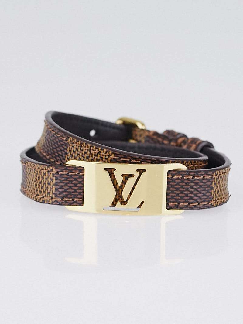 Louis Vuitton Sign It Bracelet Graphite Damier Canvas. Size 19