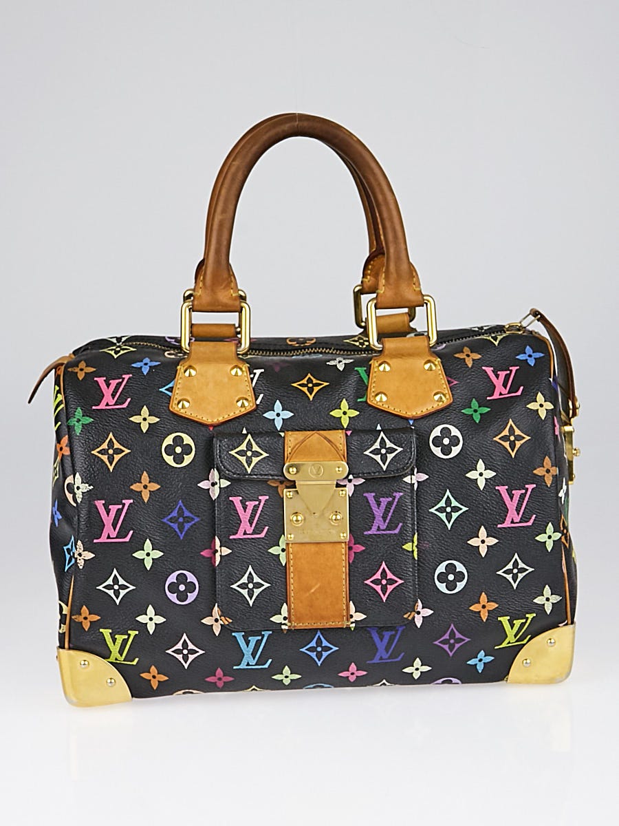 Louis Vuitton Black Monogram Multicolor Speedy 30 Bag - Yoogi's